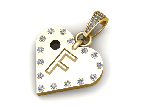 Delicate Gold pendant 3D Print Model