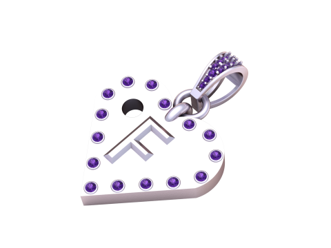 Delicato ciondolo in oro Modello di stampa 3D