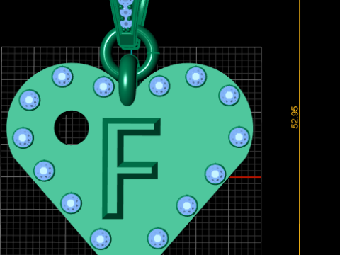 Delicato ciondolo in oro Modello di stampa 3D
