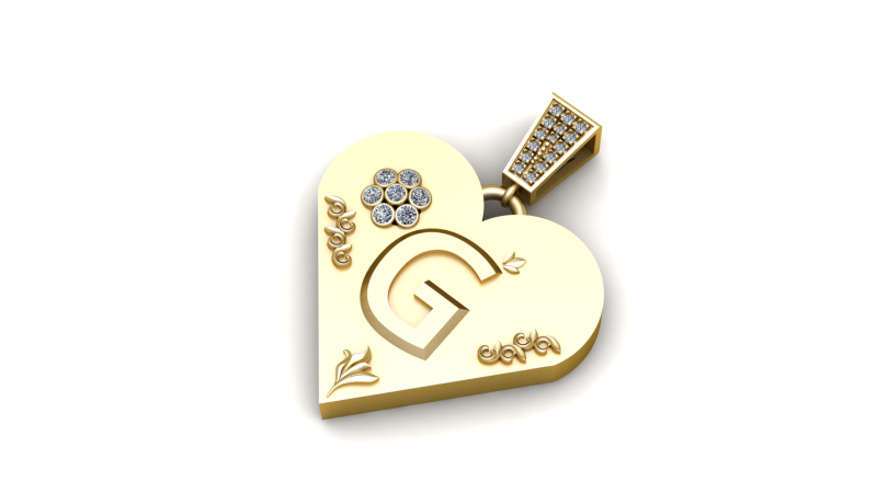 Buy Yellow Gold pendant 3Dプリントモデル .c4d .max .obj .3ds .fbx .stl .blend