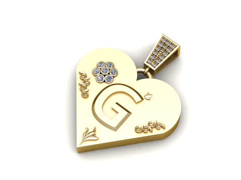 Buy Yellow Gold pendant 3D Print Model