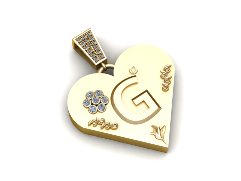 Buy Yellow Gold pendant 3Dプリントモデル