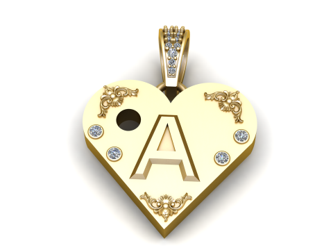 Buy Kanak Jewels Heart pendant Model do druku 3D