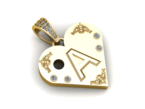 Buy Kanak Jewels Heart pendant Model do druku 3D