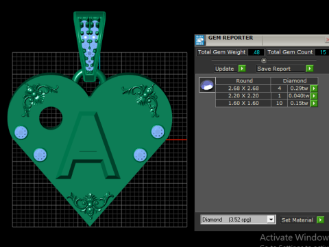 Buy Kanak Jewels Heart pendant Model do druku 3D