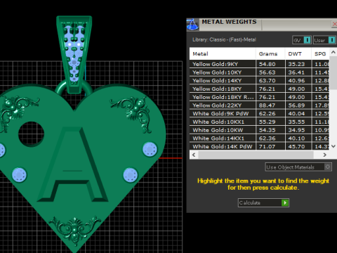 Buy Kanak Jewels Heart pendant Model do druku 3D