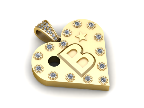 B PRINTABLE MODEL PENDANT 3D Print Model