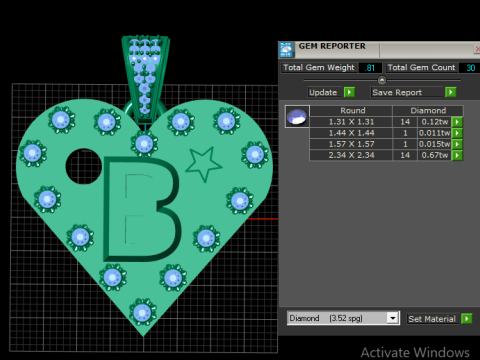 B PRINTABLE MODEL PENDANT Modelo de Impressão 3D