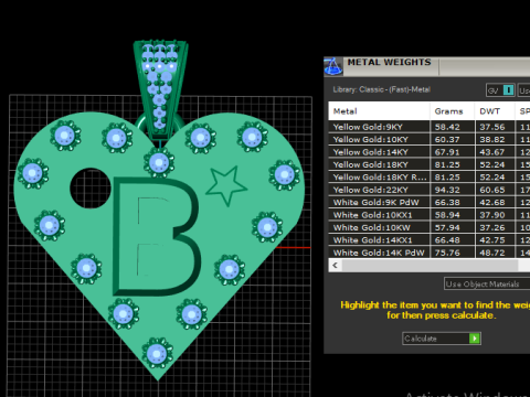 B PRINTABLE MODEL PENDANT Modelo de Impressão 3D