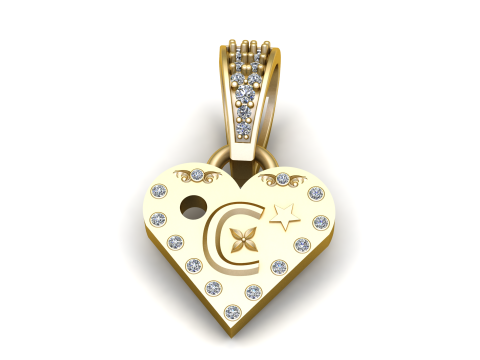 C 3d printable model PENDANT 3D Baskı Modeli