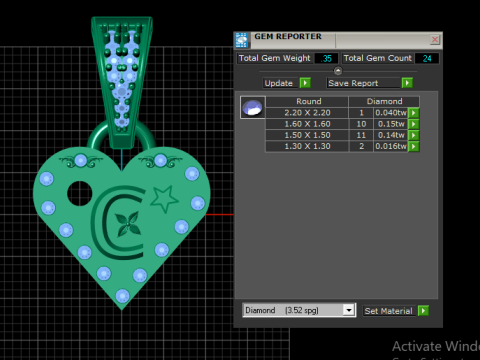 C 3d printable model PENDANT 3D Baskı Modeli