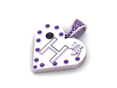 H GOLD HEARTM PENDANT Modèles 3D en vedette