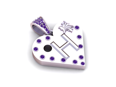 H GOLD HEARTM PENDANT Modèles 3D en vedette