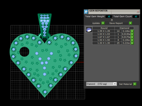 Y GOLD HEART PENDANT 3D Druckmodell