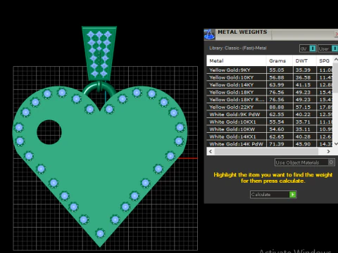 Z GOLD HEART PENDANT 3D Print Model