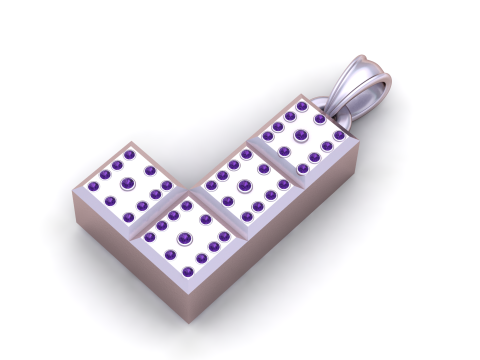 FLATE GOLD PENDANT Modello di stampa 3D