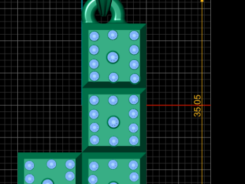 FLATE GOLD PENDANT Modello di stampa 3D