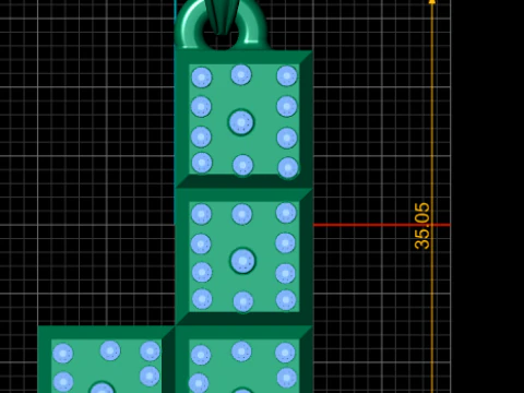 FLATE GOLD PENDANT 3D Print Model