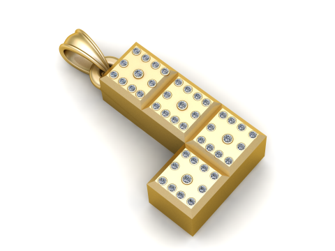 FLATE GOLD PENDANT Modello di stampa 3D