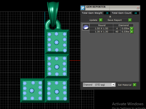FLATE GOLD PENDANT Modello di stampa 3D