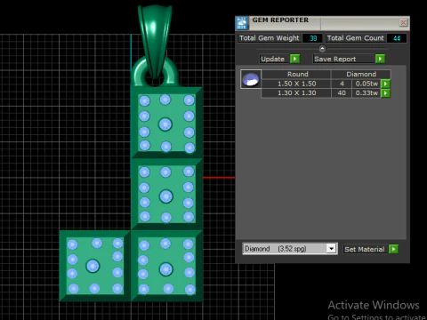 FLATE GOLD PENDANT 3D Print Model