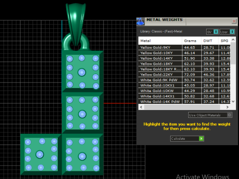FLATE GOLD PENDANT Modello di stampa 3D