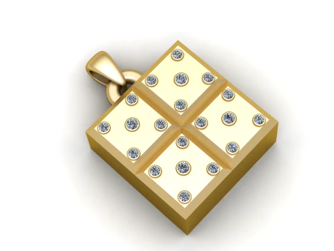 FOUR BOX GOLD PENEDANT 3D Print Model