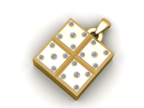 FOUR BOX GOLD PENEDANT 3D Baskı Modeli