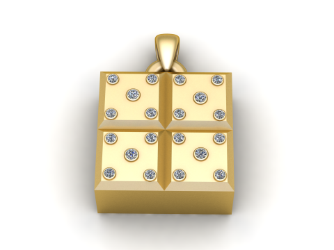 FOUR BOX GOLD PENEDANT 3D Baskı Modeli