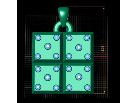 FOUR BOX GOLD PENEDANT 3D Baskı Modeli