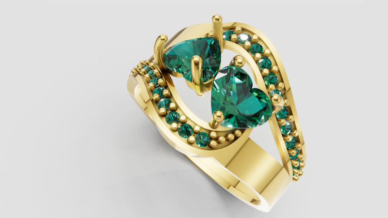 GOLD RING 3D Print Model .c4d .max .obj .3ds .fbx .stl .blend 