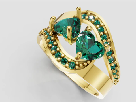 ゴールドリング 3Dプリントモデル