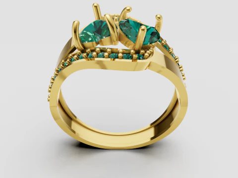 ゴールドリング 3Dプリントモデル