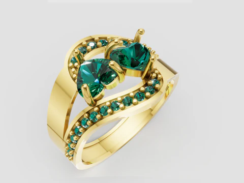 ゴールドリング 3Dプリントモデル