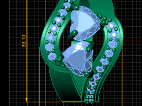 ゴールドリング 3Dプリントモデル