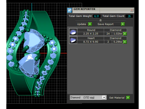 ゴールドリング 3Dプリントモデル
