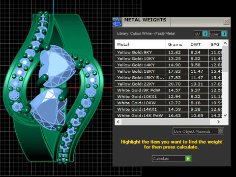ゴールドリング 3Dプリントモデル