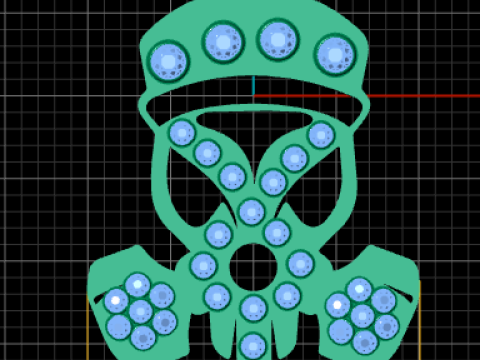 SKULL DANGEROUS PEDANT Modello di stampa 3D