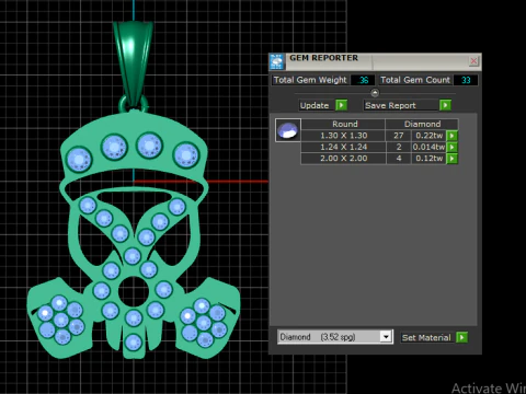 SKULL DANGEROUS PEDANT 3D Print Model