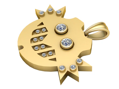 ファニーフェイスペンダント 3Dプリントモデル