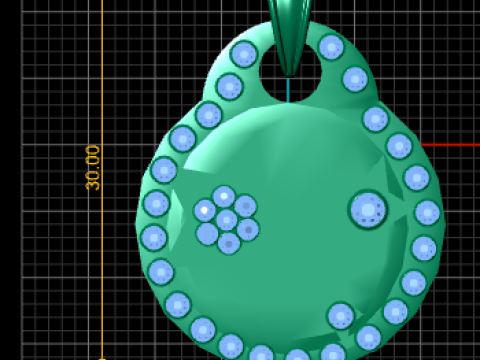 STARS GOLD PENDANT 3D Print Model