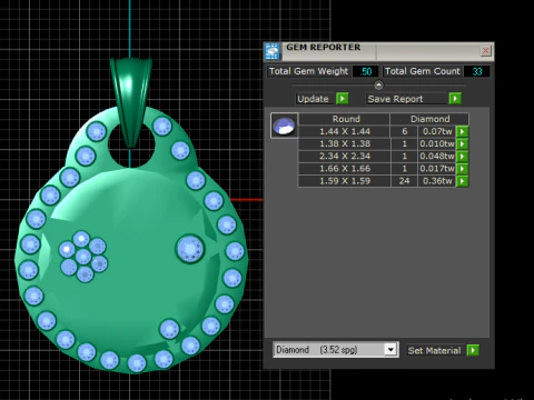 STARS GOLD PENDANT 3D Print Model