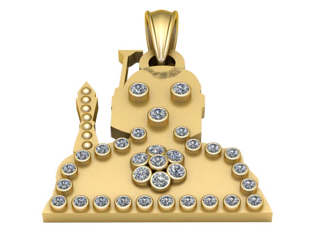MEN GOLD PENDANT 3D Print Model