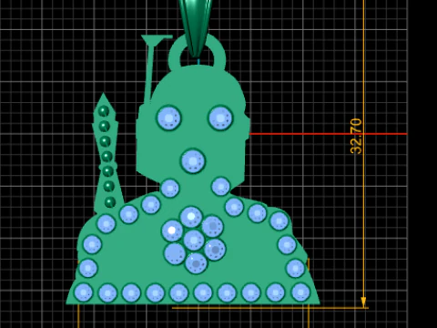 MEN GOLD PENDANT 3D Print Model