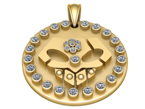 SKULL FACES PENDANT Modello di stampa 3D