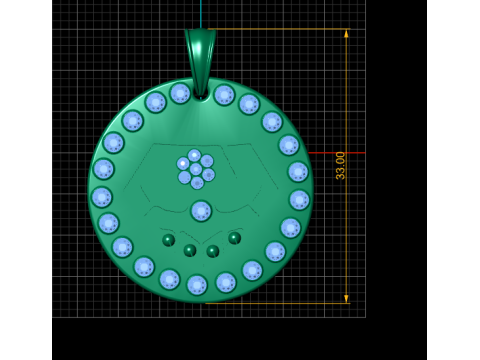 SKULL FACES PENDANT Modello di stampa 3D