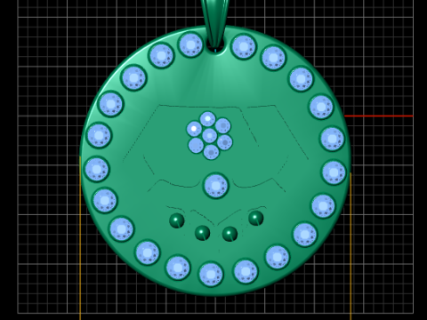 SKULL FACES PENDANT Modello di stampa 3D