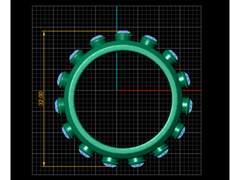 Bracelet GOLD PENDANT 3D Print Model