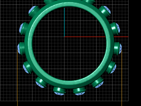 Bracelet GOLD PENDANT 3D Print Model