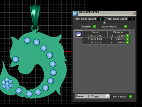 SHARK GOLD PENDANT 3D Print Model